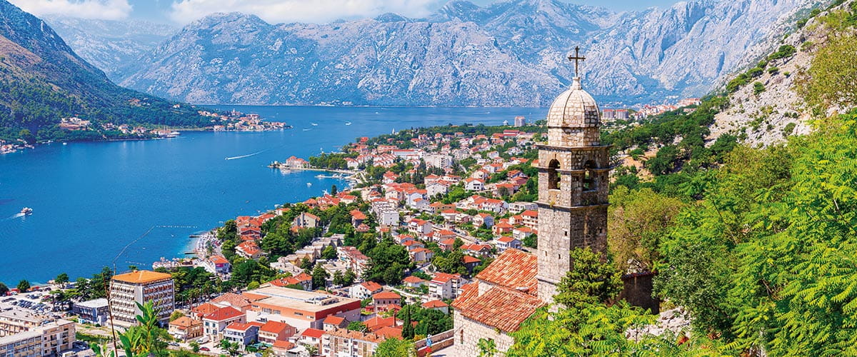 A view over Kotor Bay, Montenegro